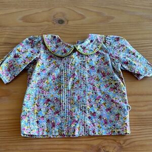 Lacey Lane Charming Floral bay girl tunic with Peter Pan Collar